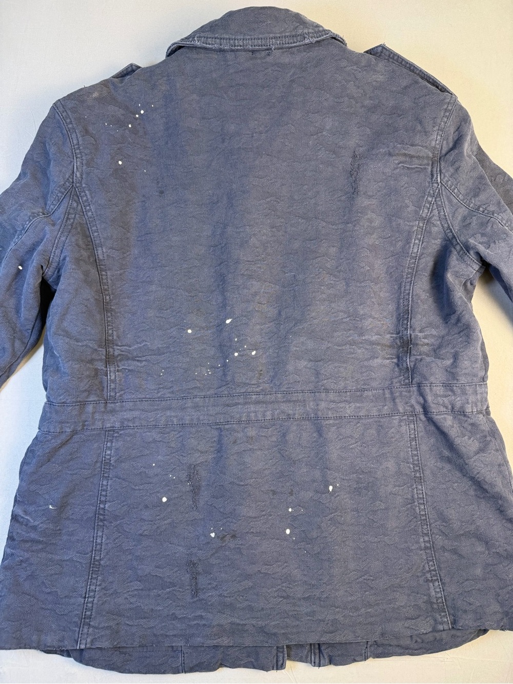 Free People Navy Blue Utility Military Jacket with Cargo Drawstring Small - Picture 11 of 15
